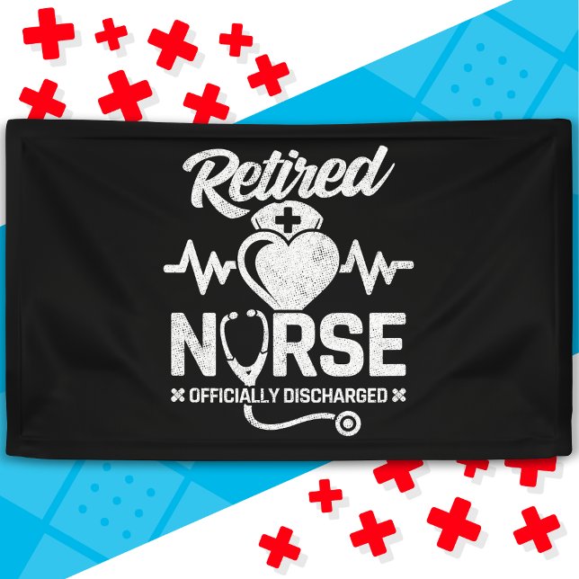Funny Remüde Nurse Joke Pflege Ruhestand Banner (Von Creator hochgeladen)