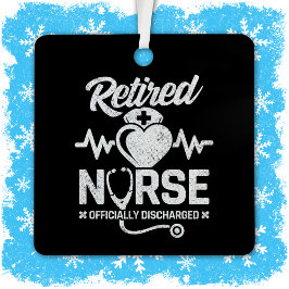 Funny Remüde Nurse Joke Pflege Ruhestand Ornament Aus Metall
