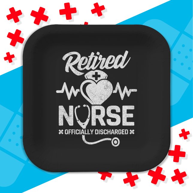 Funny Remüde Nurse Joke Pflege Ruhestand Pappteller (Von Creator hochgeladen)