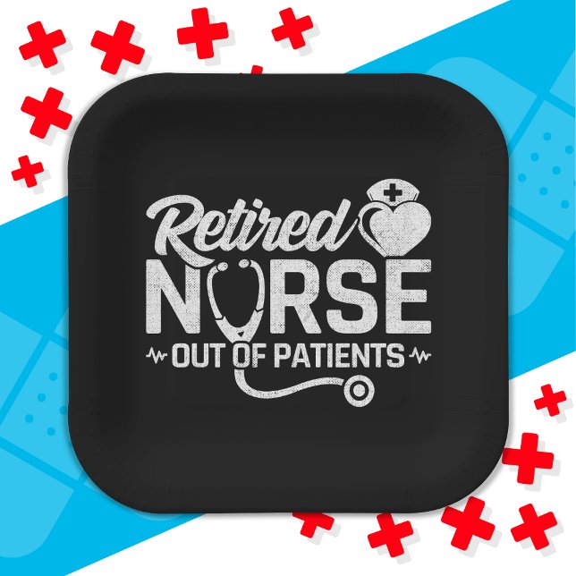 Funny Remüde Nurse Joke Pflege Ruhestand Pappteller (Von Creator hochgeladen)