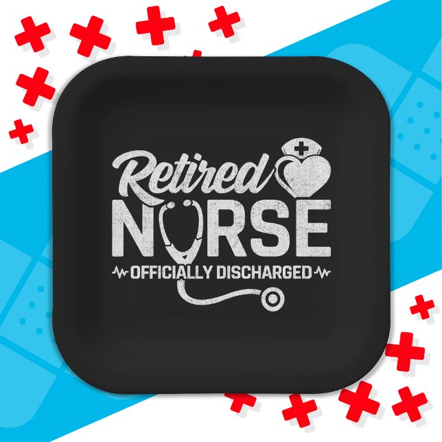 Funny Remüde Nurse Joke Pflege Ruhestand Pappteller (Von Creator hochgeladen)