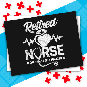 Funny Remüde Nurse Joke Pflege Ruhestand Postkarte