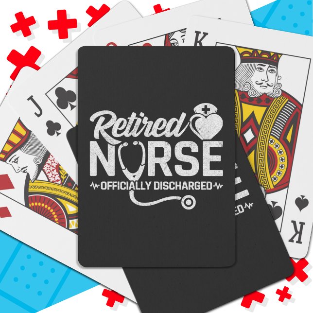 Funny Remüde Nurse Joke Pflege Ruhestand Spielkarten (Von Creator hochgeladen)
