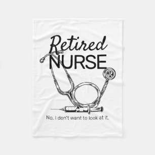 Funny Remüde Nurse RN Retirement Medical Fleecedecke