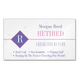 Funny Remüde, rosa Marmor, DIY Pink & Lila Gag Magnetische Visitenkarte