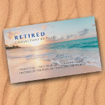 Funny Remüde, Sunset Beach, DIY Professioneller Ga Visitenkarte<br><div class="desc">Bist du bald in Rente oder in Rente? Dieses Sunset Beach Design ist eine großartige Visitenkarte, um Freunden und Familie bei Party oder bei der Arbeit zu geben, um ihnen lassen, dass der große Tag gekommen ist. Arbeitet gut für jeden Beruf. Ideal für Innenarchitekten, Berater, Anwälte, Firmenfachleute, Wiederverkäufer, Vertriebsmitarbeiter, Anwesen-Planer...</div>