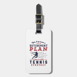 Funny Remüde Tennisspieler Quotenrezept Plan Ruhes Gepäckanhänger
