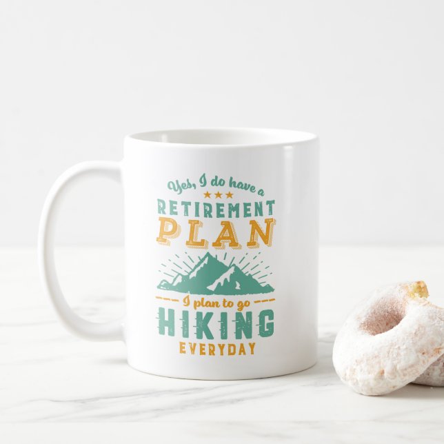 Funny Remüde Wandern Ruhetag Wandern Kaffeetasse (Mit Donut)
