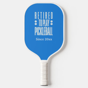 Funny Remüde zu spielen Pickleball Jahr Blau Schläger
