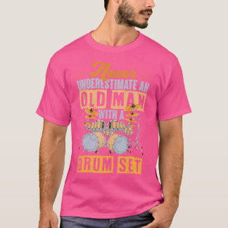 Funny Remüder Drummer Old Men Drums Player Percuss T-Shirt