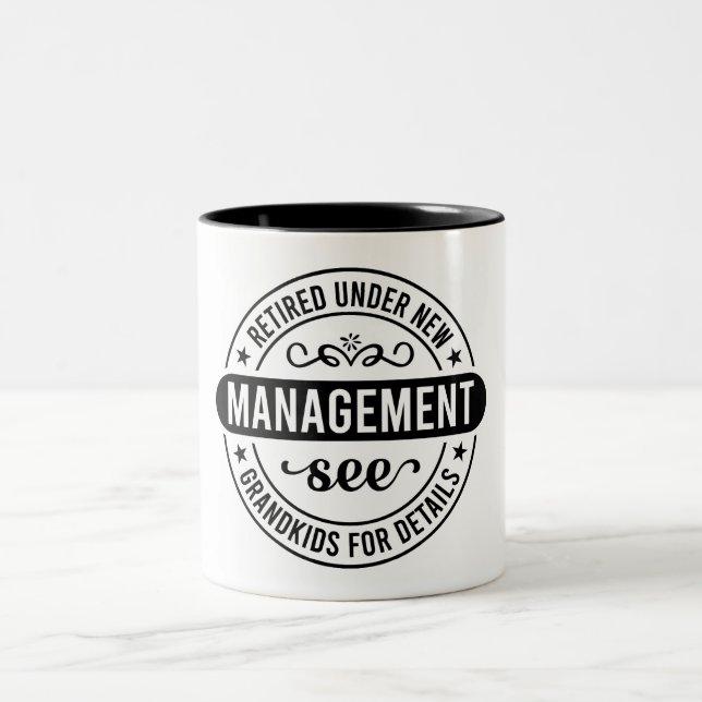 Funny Remüunder unter neuer Leitung Zweifarbige Tasse (Mittel)