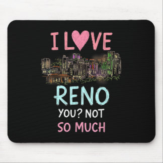 Funny Reno Nevada Night Skyline Vintag Mousepad