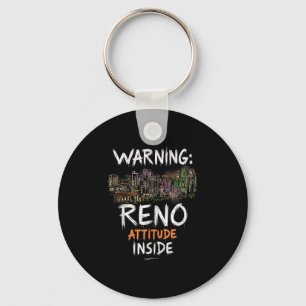Funny Reno Nevada Night Skyline Vintager Tank Top_ Schlüsselanhänger