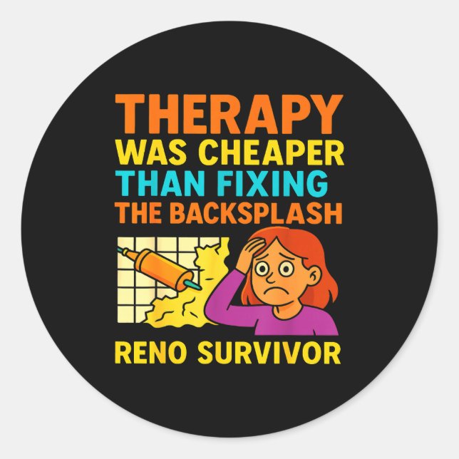 Funny Renovation Remodeling Diy Construction New H Runder Aufkleber (Vorderseite)