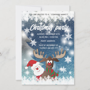 Funny Rentier Weihnachten Corporate Party Inv Einladung