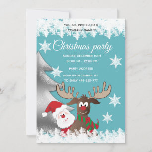 Funny Rentier Weihnachten Firmenjubiläum Party Einladung