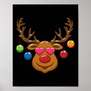 Funny Rentier Weihnachtsoutfit Familie Kinder Jung Poster