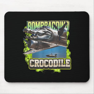 Funny Reptile Bombardiro Crocodilo Brain Rot, Stup Mousepad