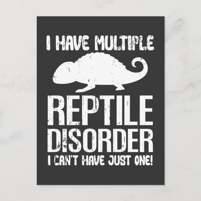 Funny Reptile Disease Lizard Owner Animal Lover Postkarte (Vorderseite)