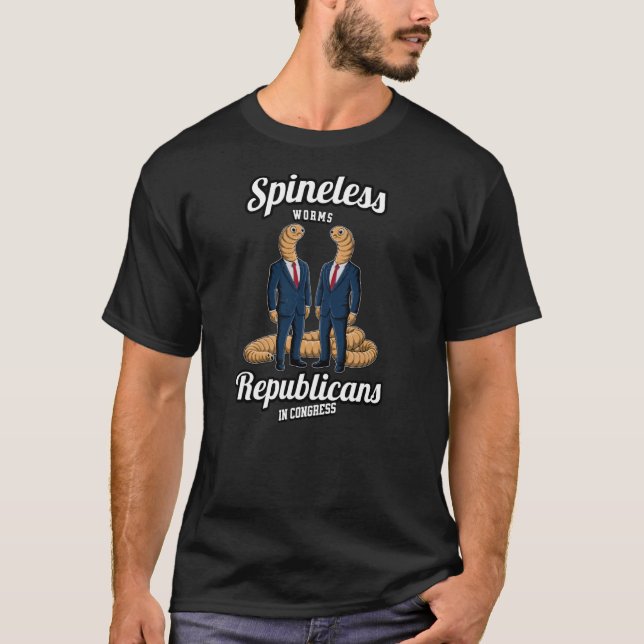 Funny Republikaner Kongress Worms Spineless Dont S T-Shirt (Vorderseite)