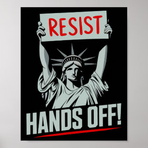 Funny Resist Handsoff Usa Poster