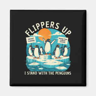 Funny Resist Pinguins Protest gegen Zölle Magnet
