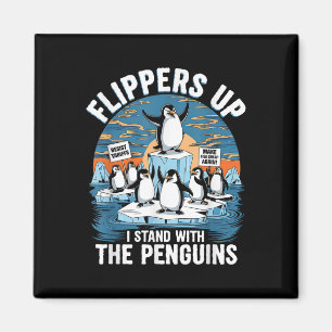 Funny Resist Pinguins Protest gegen Zölle Magnet