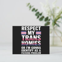 Funny Respekt meine Trans Homies Gay Pride Monat L