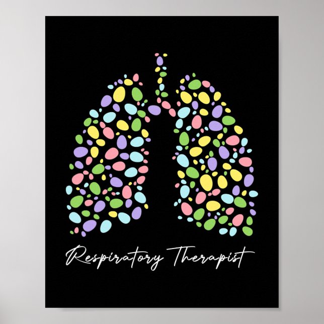 Funny Respiratory Therapy Lung Happy Poster (Vorne)