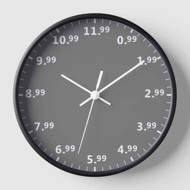 Funny Retail Work Clock - Business Retailer Joke Uhr (Vorderseite)