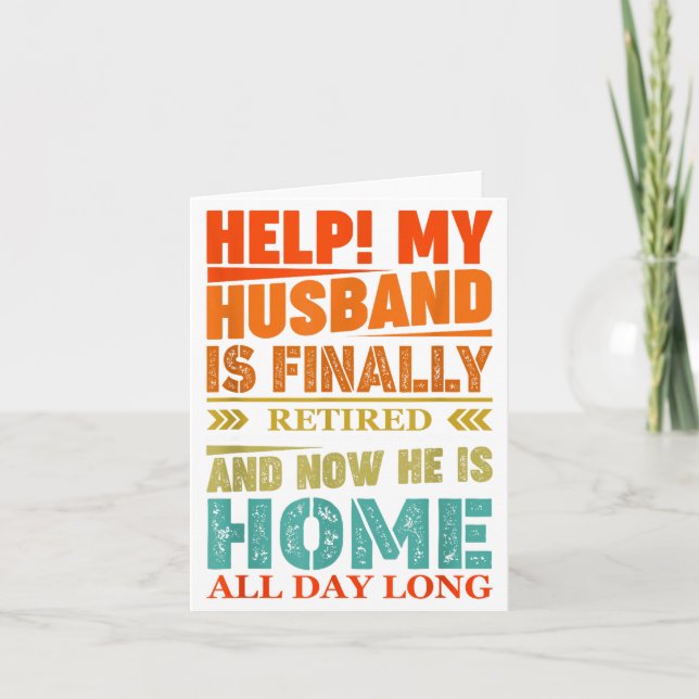 Funny Retired Husband Retirement Quote For A Wife  Karte (Vorderseite)