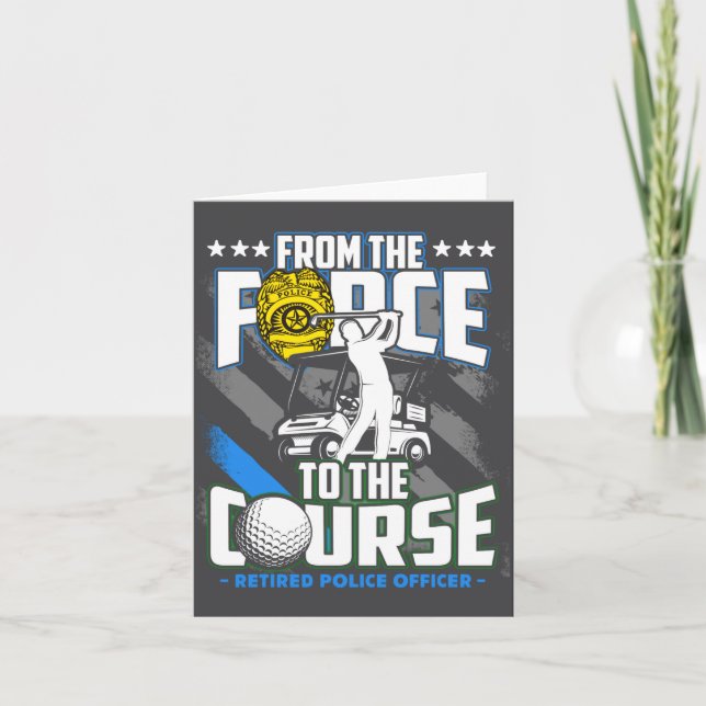 Funny Retired Lice Officer Golf Retirement Gift  Karte (Vorderseite)