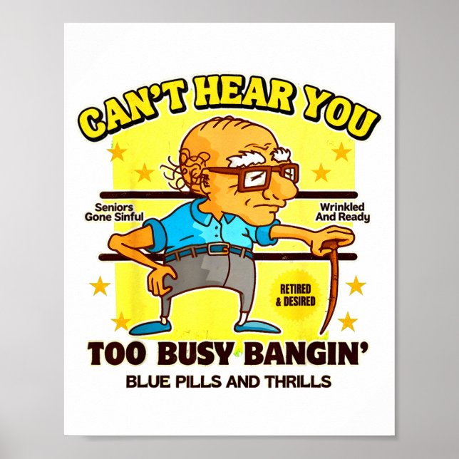 Funny Retirement Bold Inappropriate Funny Gag Gift Poster (Vorne)