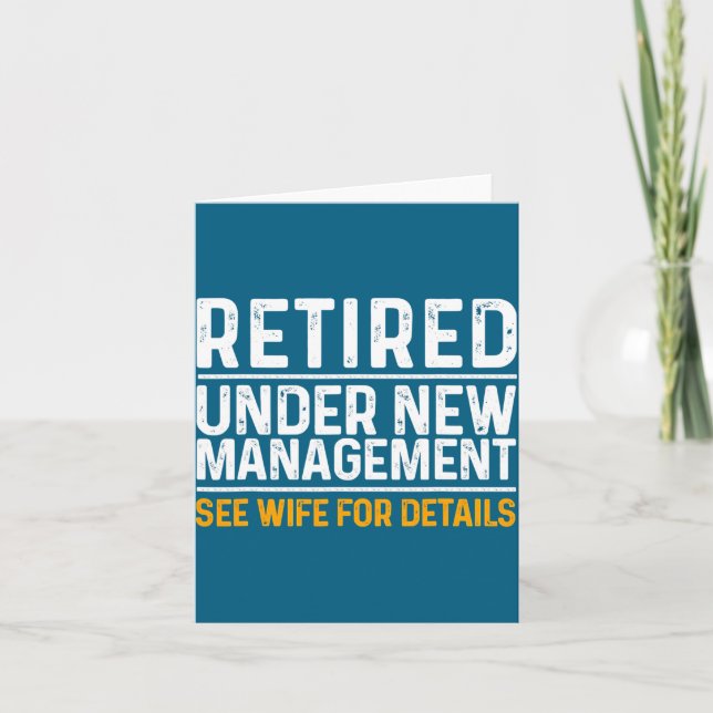 Funny Retirement Design Men Dad Retiring Party  Karte (Vorderseite)