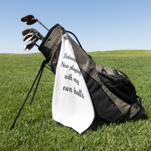 Funny Retirement Gift Golf Towel Golfhandtuch (Gras)
