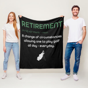 Funny Retirement Golf - Rasen Golfers Geschenk Fleecedecke