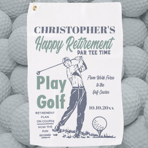 Funny Retirement Golfer Thema Retro Golf Golfhandtuch