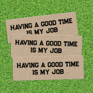 Funny Retirement Kraft Mini Business Card Mini Visitenkarte