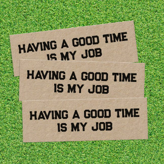 Funny Retirement Kraft Mini Business Card Visitenkarte