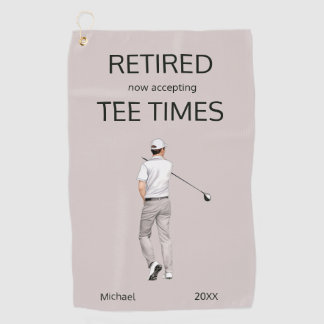 Funny Retirement Now Accepting Tee Times Gift Golfhandtuch