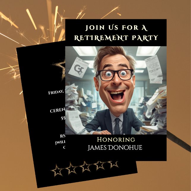 Funny Retirement Party Colleague  Einladung (Funny Retirement Party Colleague Invitation)