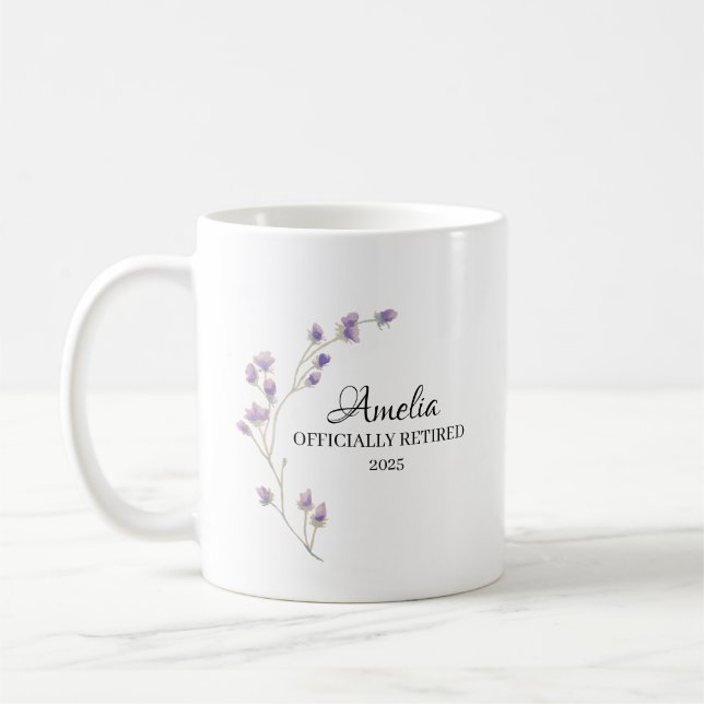 Funny Retirement Personalized Name Gift Kaffeetasse (Links)