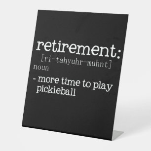 Funny Retirement Pickleball Definition Sockelschild
