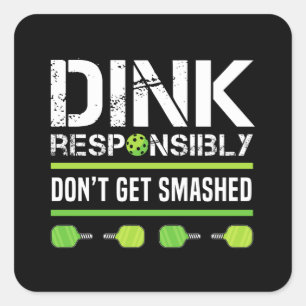 Funny Retirement Pickleball Gift Dink Quadratischer Aufkleber
