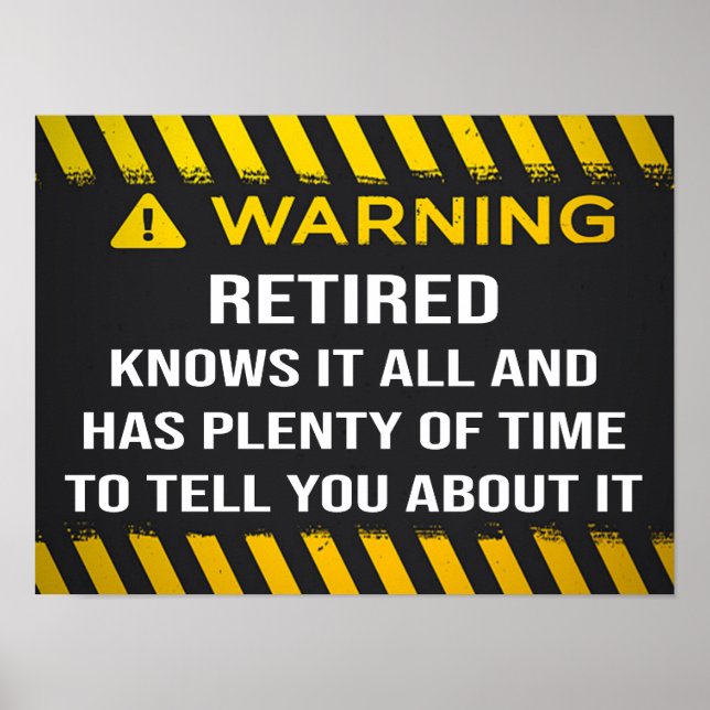 Funny Retirement Poster (Vorne)