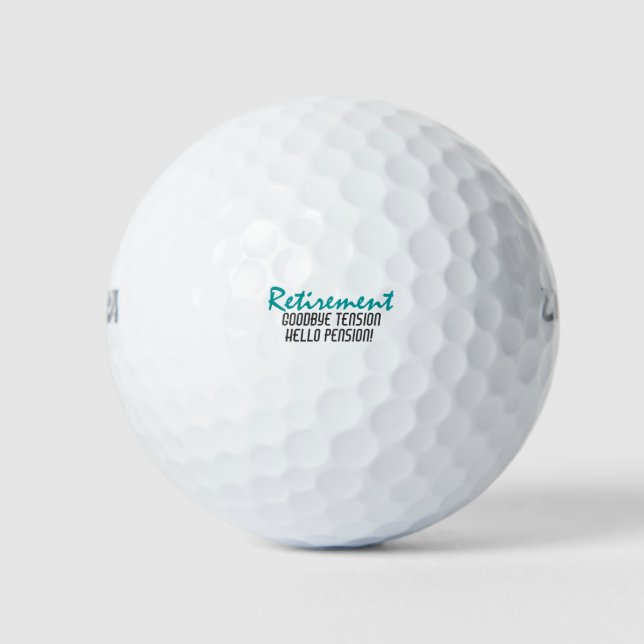 Funny Retirement Quote Golfball (Vorderseite)