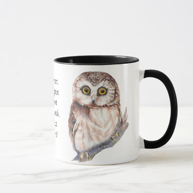 Funny Retirement Quote Kaffee Owl mit Attitude Hu Tasse (Rechts)