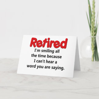 Funny Retirement Sprichwort Karte