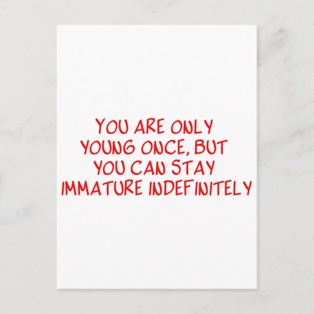 Funny Retirement Sprichwort Postkarte (Vorderseite)