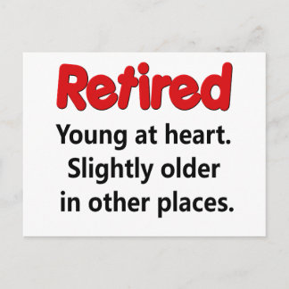 Funny Retirement Sprichwort Postkarte